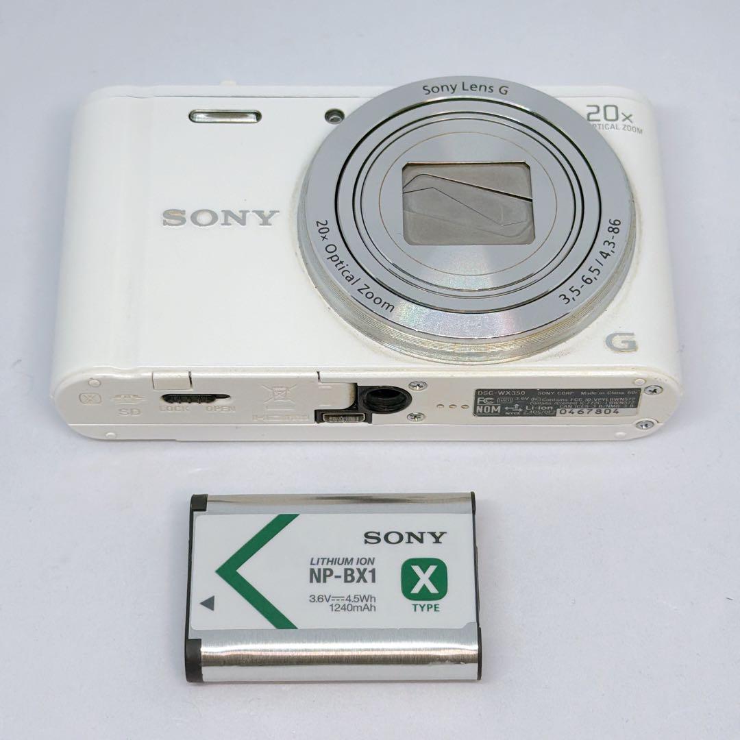 【現状品】SONY Cyber shot DSC-WX350 デジカメ ホワイト