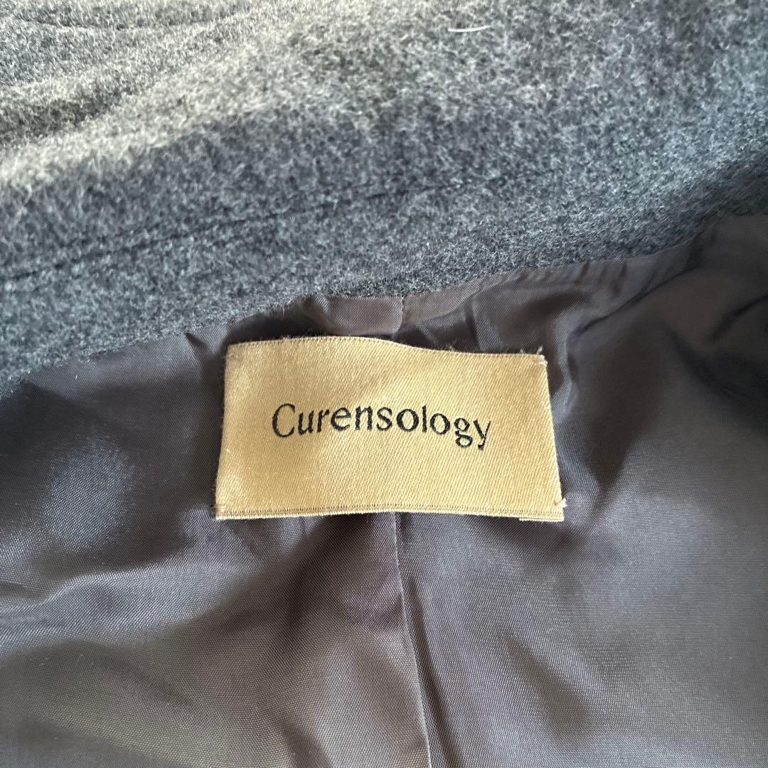 Currensology グレー ウール ピーコート