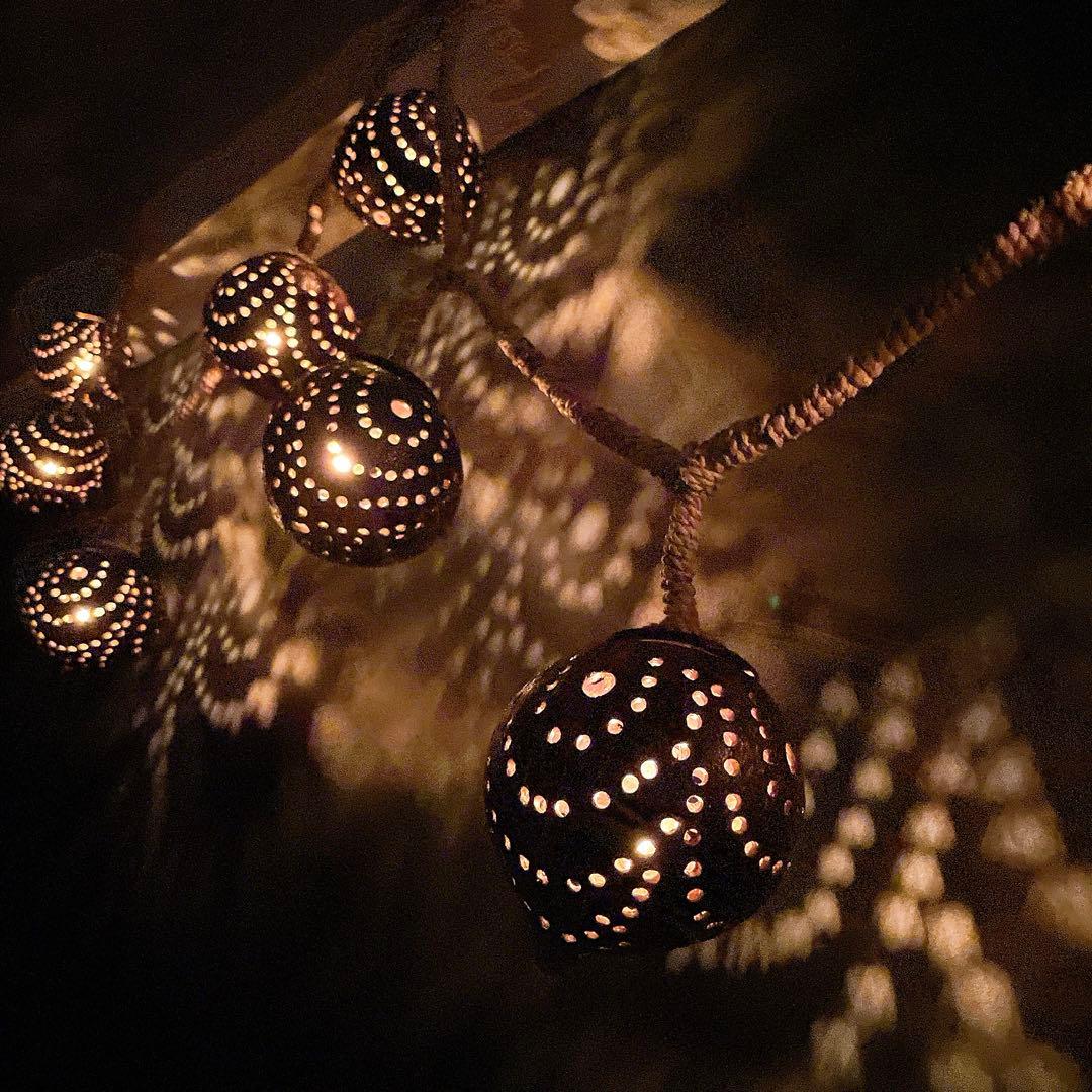 未使用品！おしゃれ！アジアン雑貨　ヤシの実ライト　間接照明