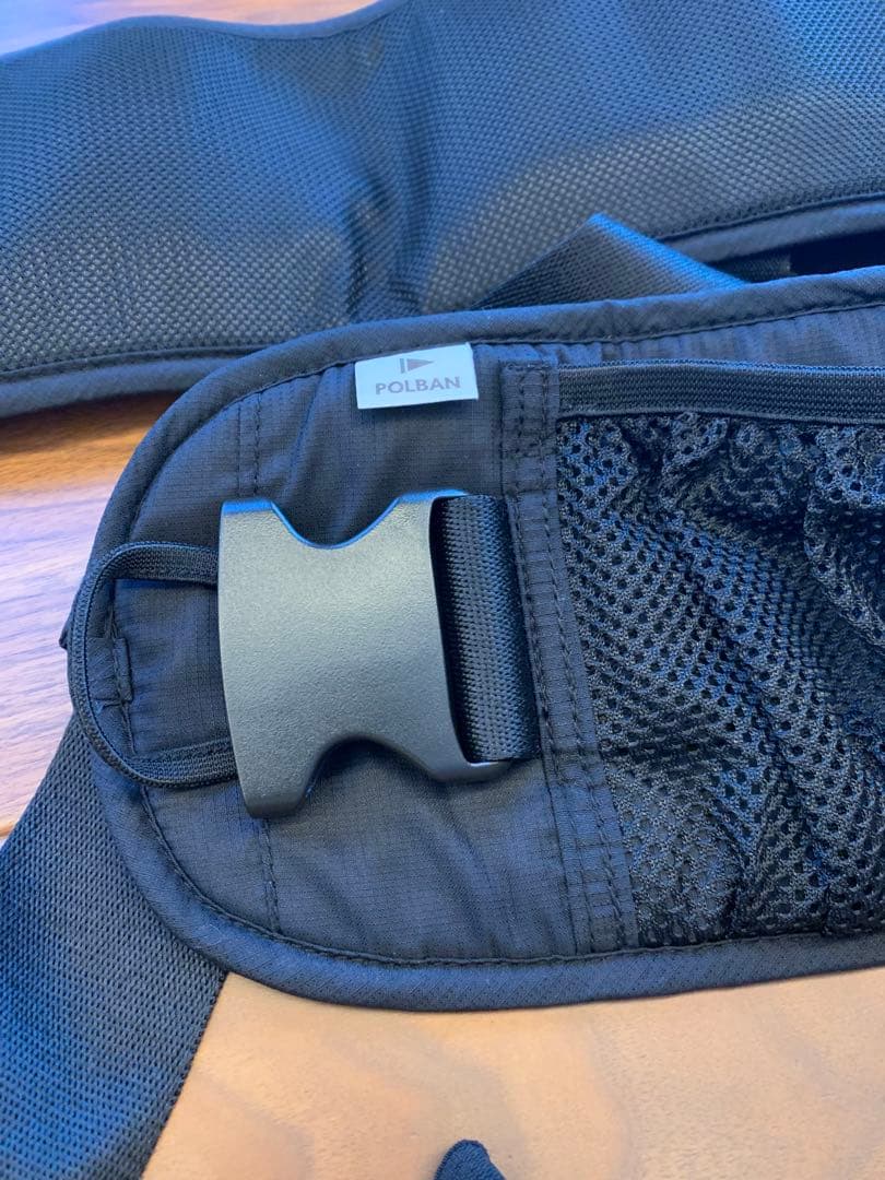 【POLBAN ADVANCE】 ヒップシート　ブラック　シングルショルダー付き