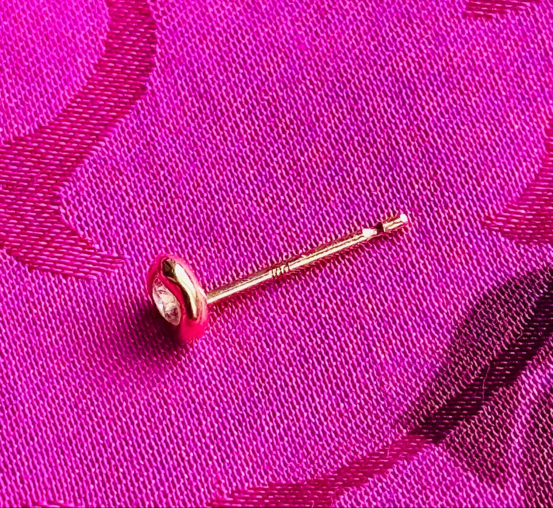 AHKAH メルティーダイヤ ピアス ハートK18 ※片耳 ※本体のみ 美品