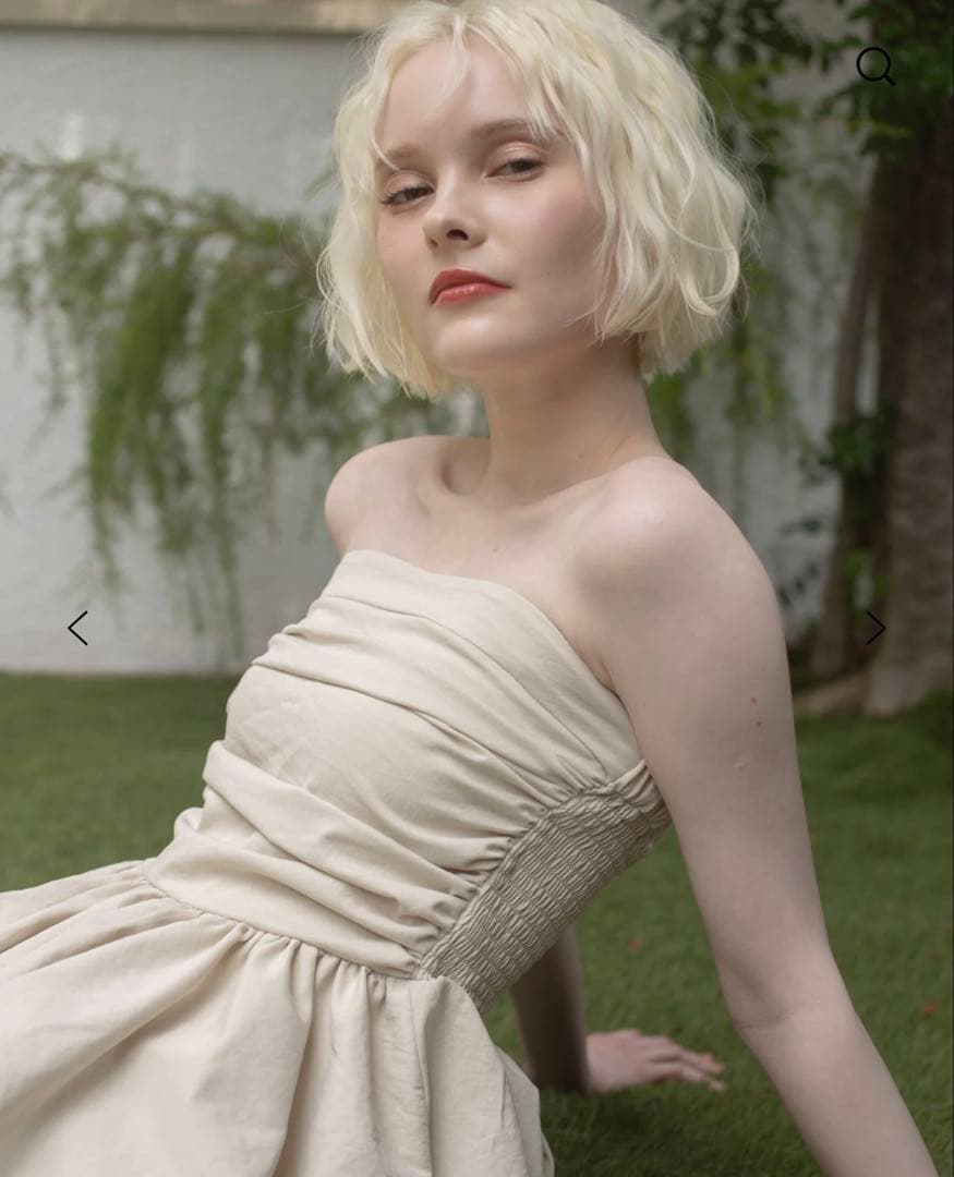 トップス RANCLIC 2way ribbon peplum top