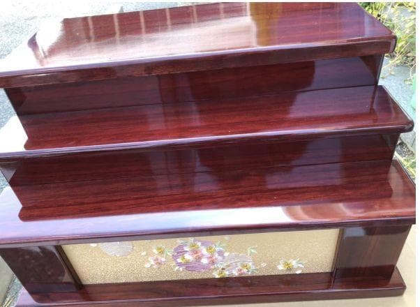 メ1488A 新品 坂玉台付 お雛様収納付き屏風セット訳あり