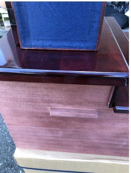 メ1488A 新品 坂玉台付 お雛様収納付き屏風セット訳あり