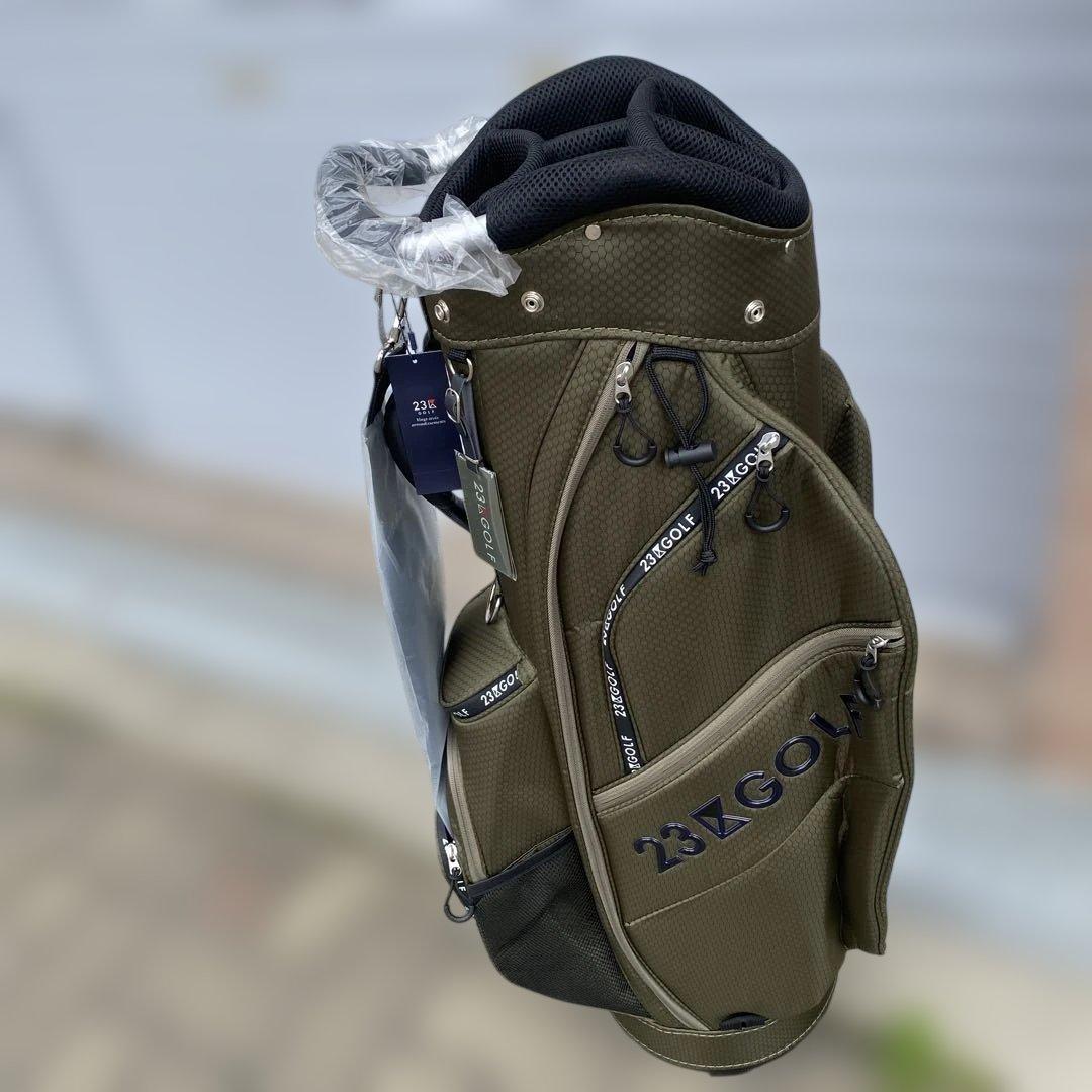 23GOLF キャディバッグ オリーブ　ケース新品未使用
