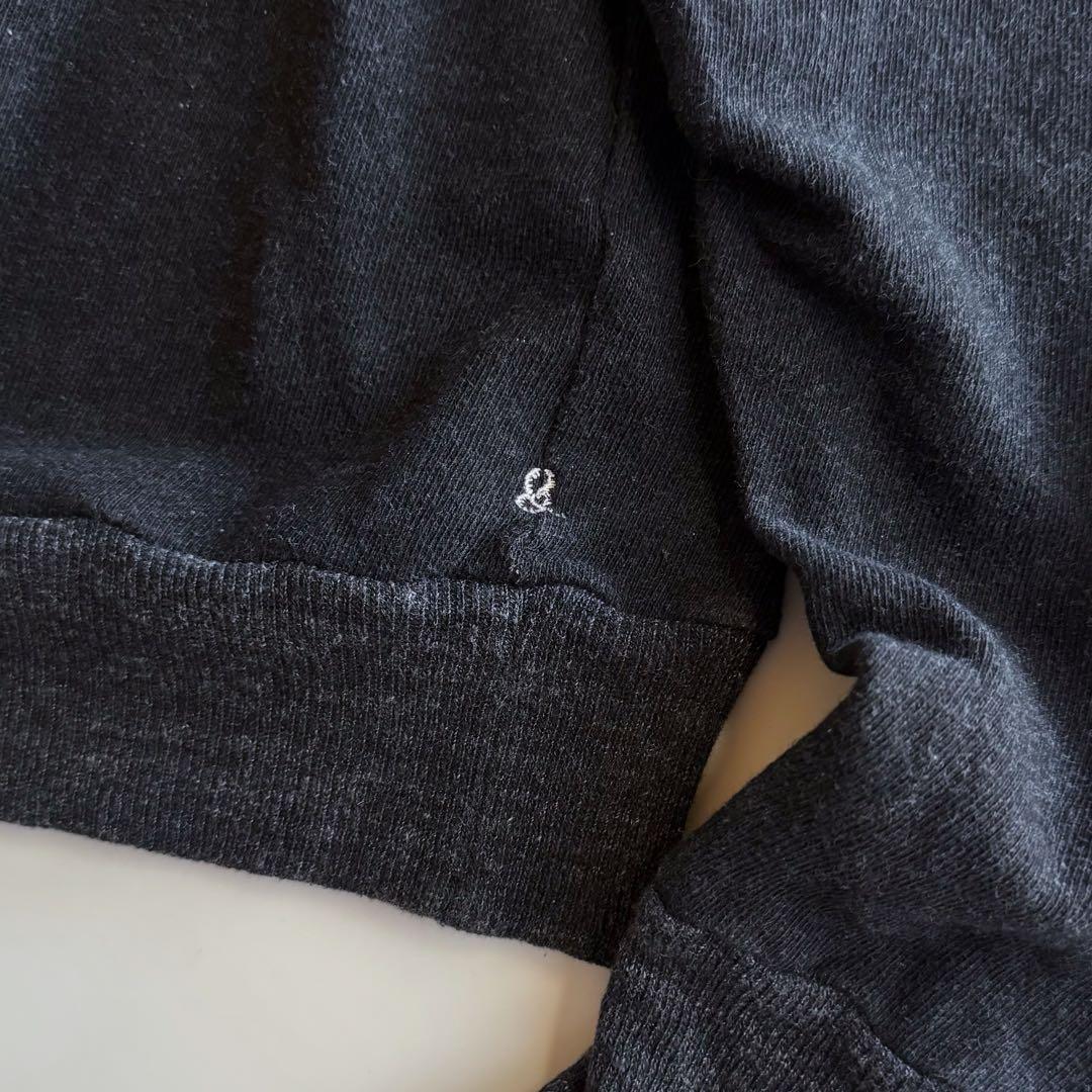 45rpm 45R クルーネックスウェット チャコールグレー　墨黒 3