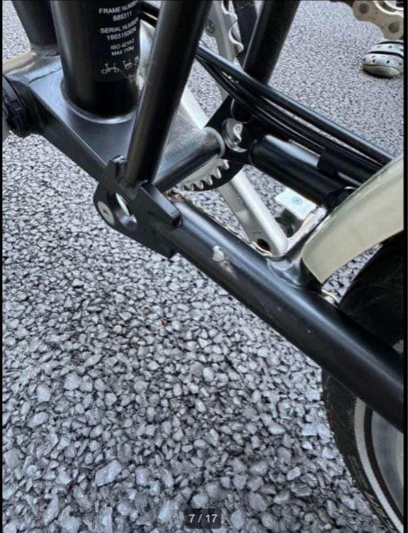 ブロンプトンBROMPTON M6R　カゴ　メット付　折りたたみ自転車　ブラック