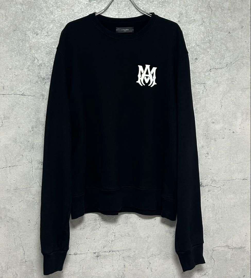 【人気】AMIRI MA LOGO CREWNECK スウェット トレーナー 黒