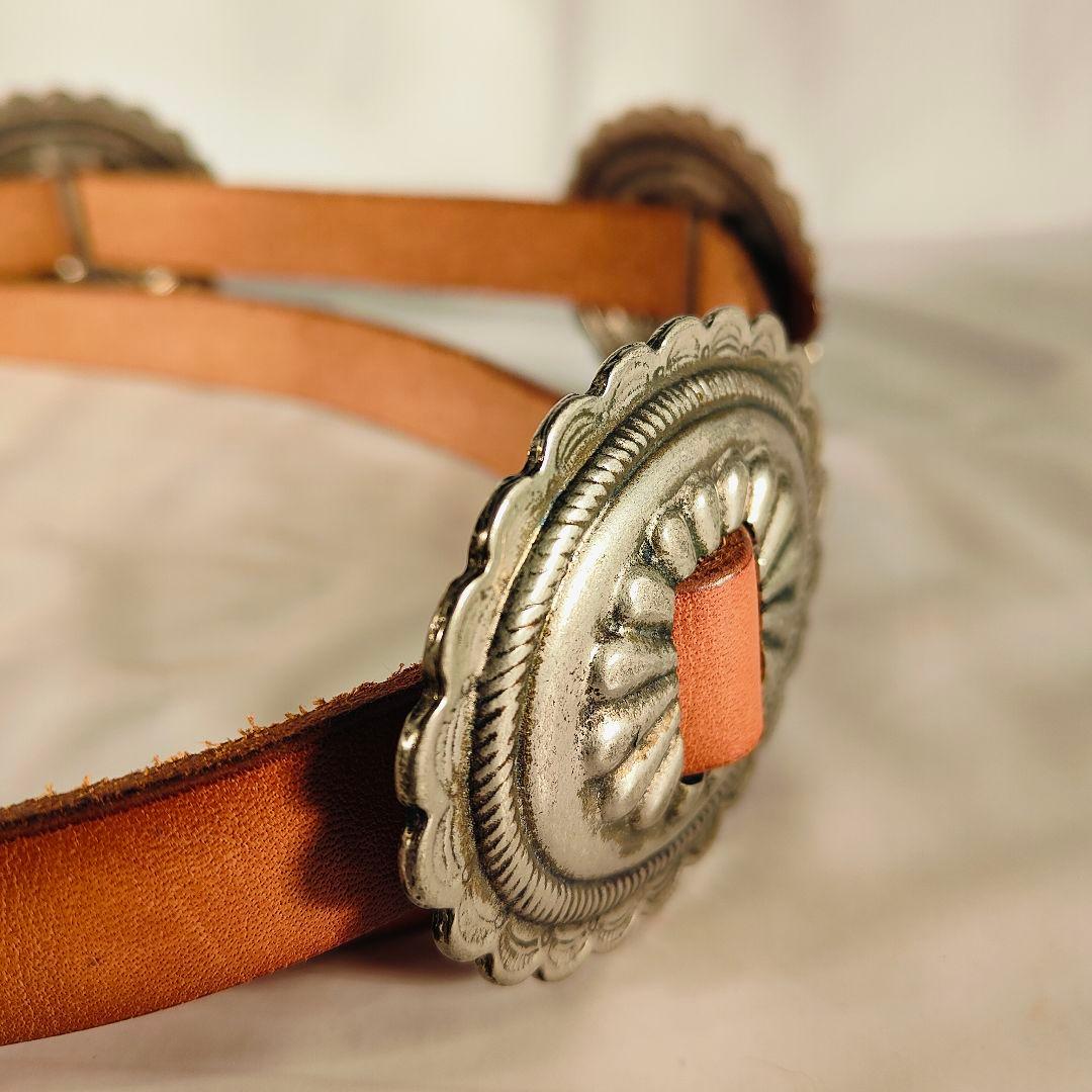 【新品極美品】RIVOLTA×JOKER　高級革コンチョベルト　イタリア製正規品