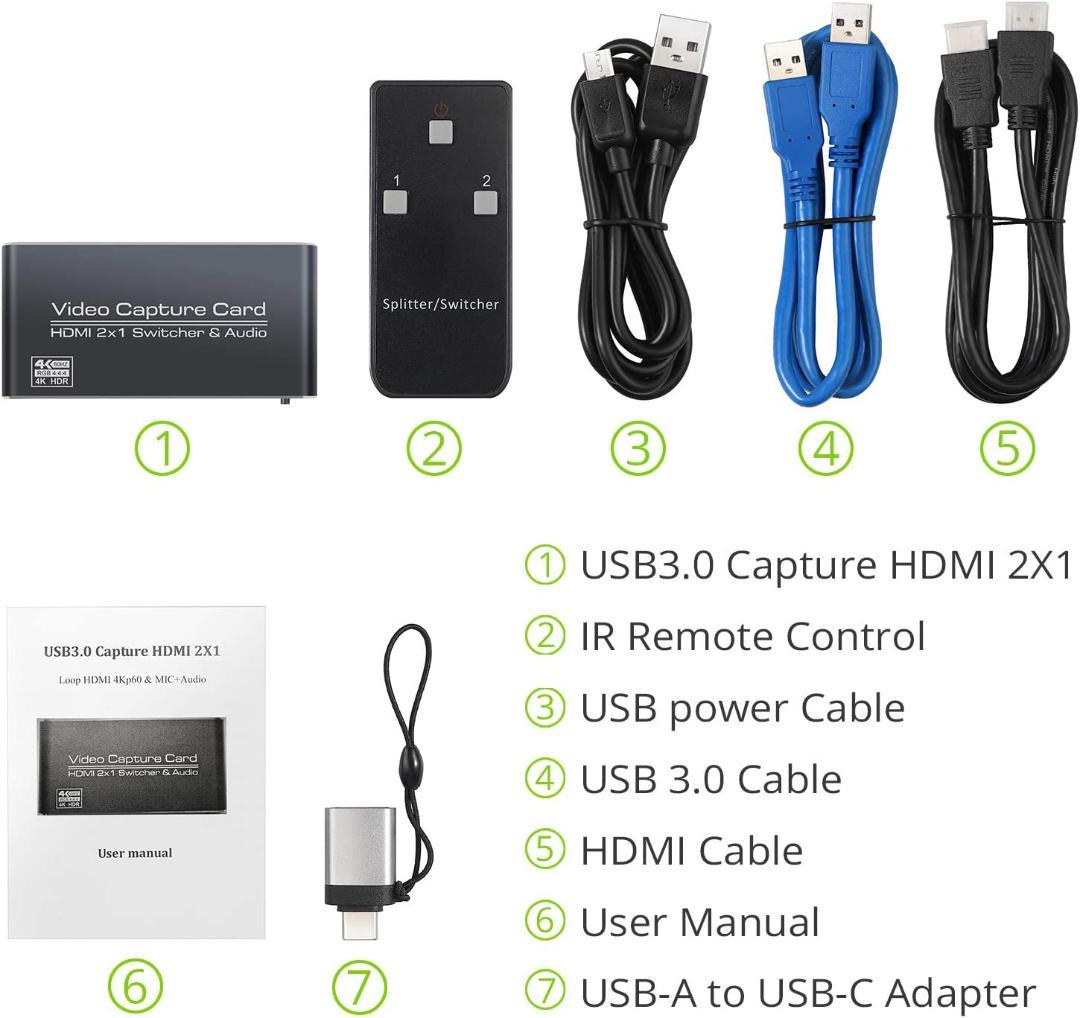 LiNKFOR キャプチャーボード ゲームキャプチャー ビデオキャプチャー