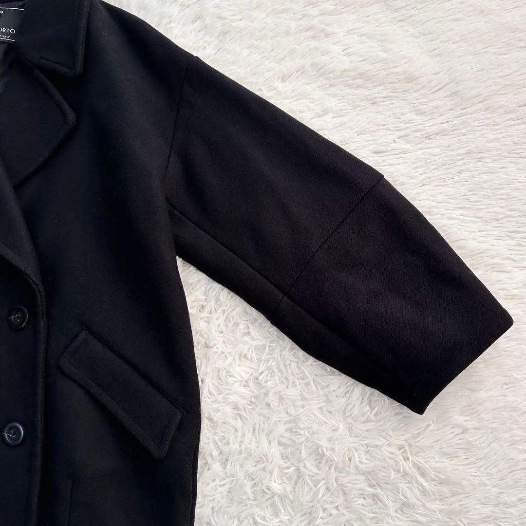 SNIDEL ウールコクーンダブルコート オーバーサイズ イタリア生地 ブラック