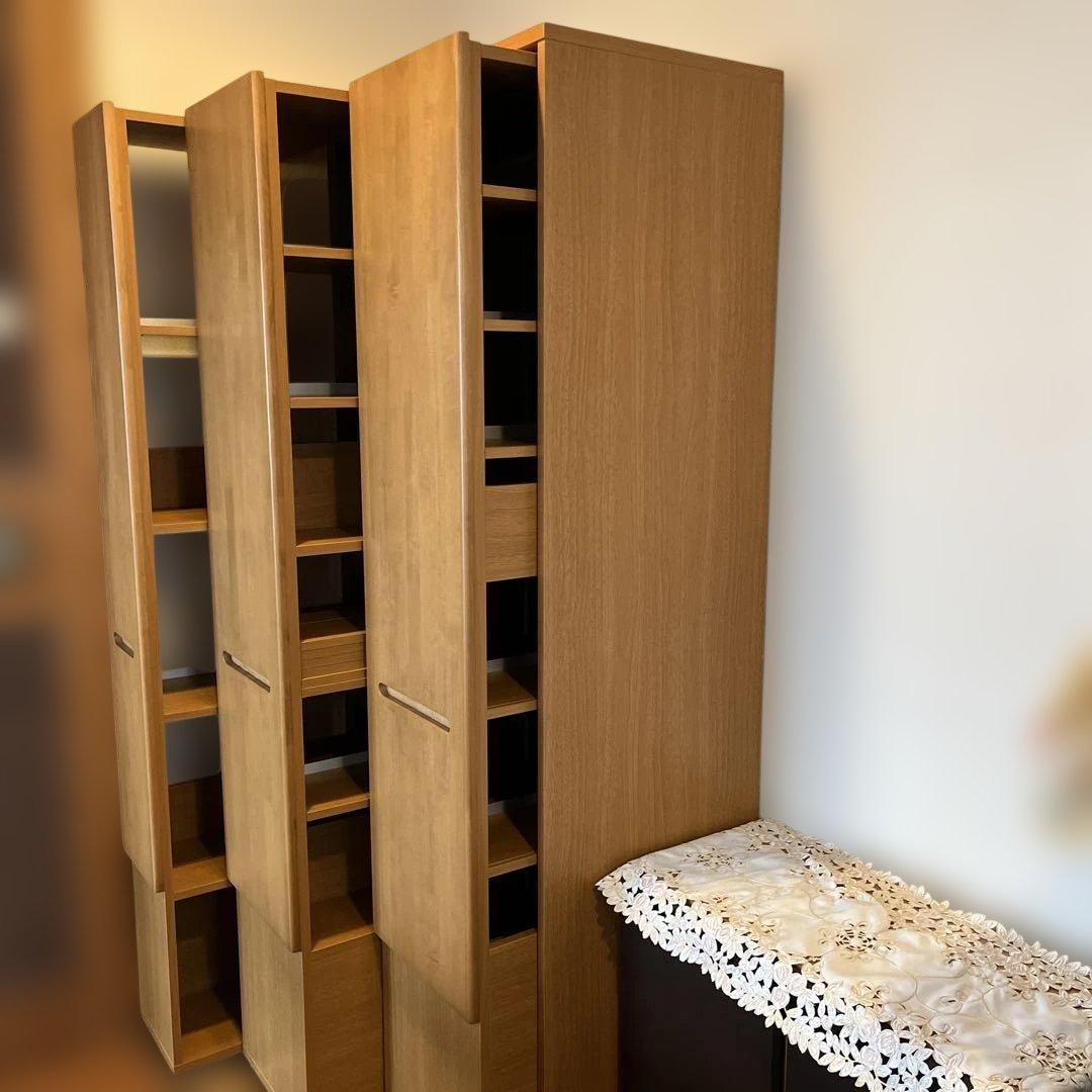 三列収納書庫　約1,258冊収納スライド本棚　ホクトアイランド