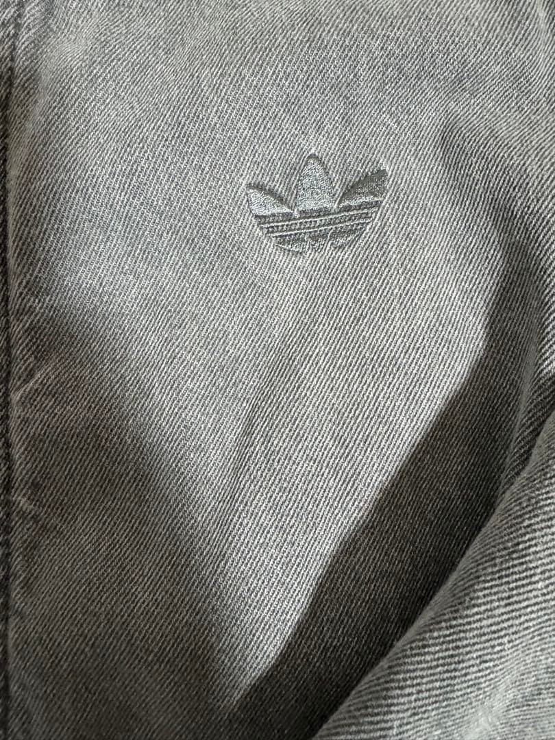 ゆ*ん様 アディダス ルーズ デニム ブラック ウォッシュ ジャケット