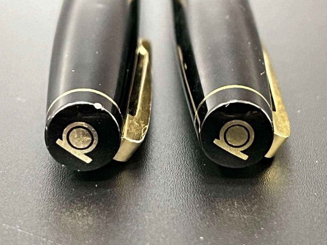 【ペン先18K】PLATINUM万年筆 太字2点セットブラック/ゴールド