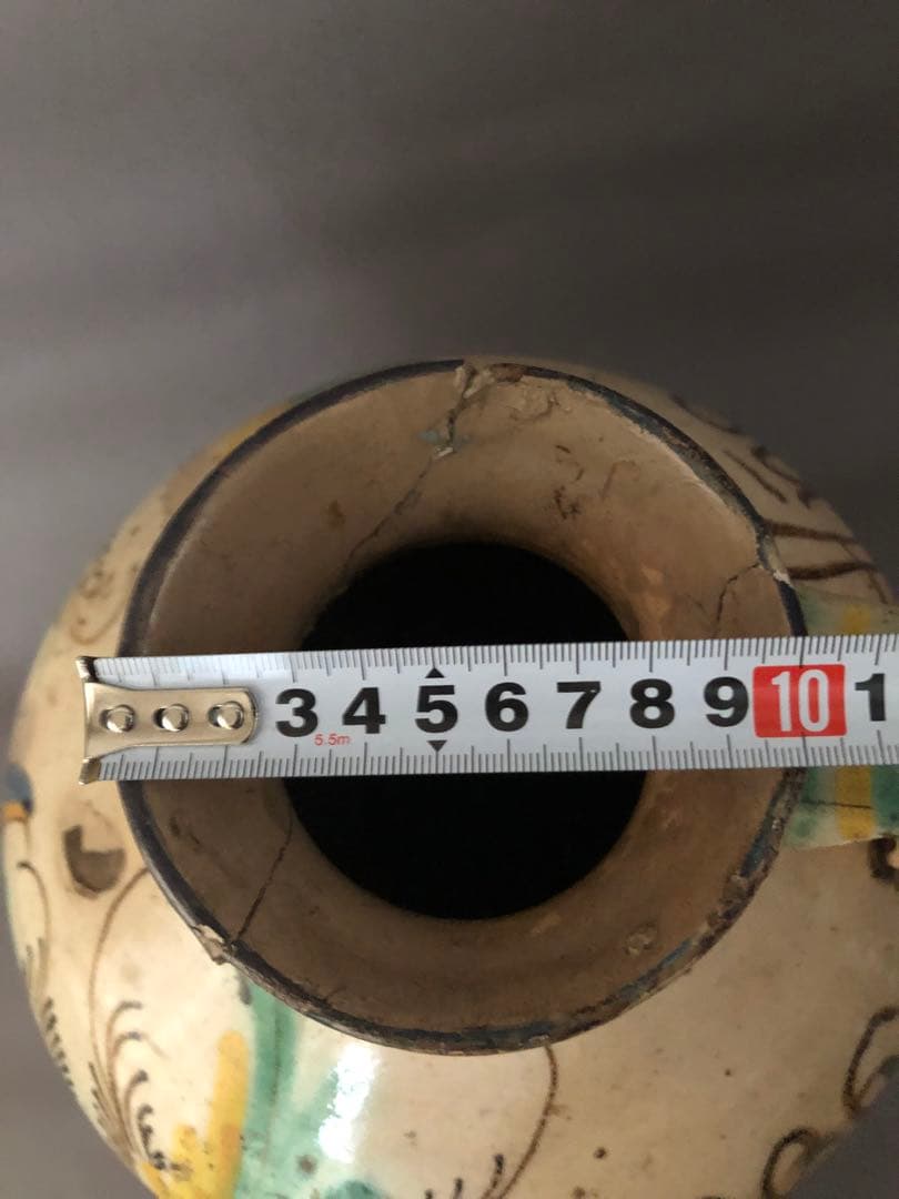 スペイン骨董　エル・ブエンタ・デル・アルゾビス窯　片手壺、水差し　アンティーク