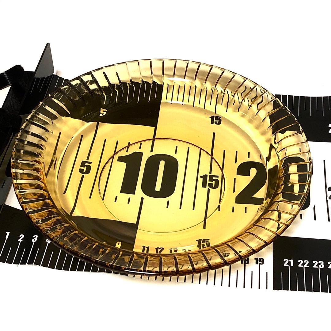 ■ガラス製　中皿　10枚■琥珀色・レトロ・和食・洋食・スイーツ・果物・野菜・肉