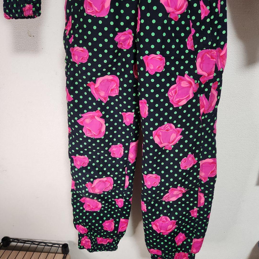 希少/イタリア製 ウンガロ スキーウェアジャンプスーツ 薔薇 ドット 38