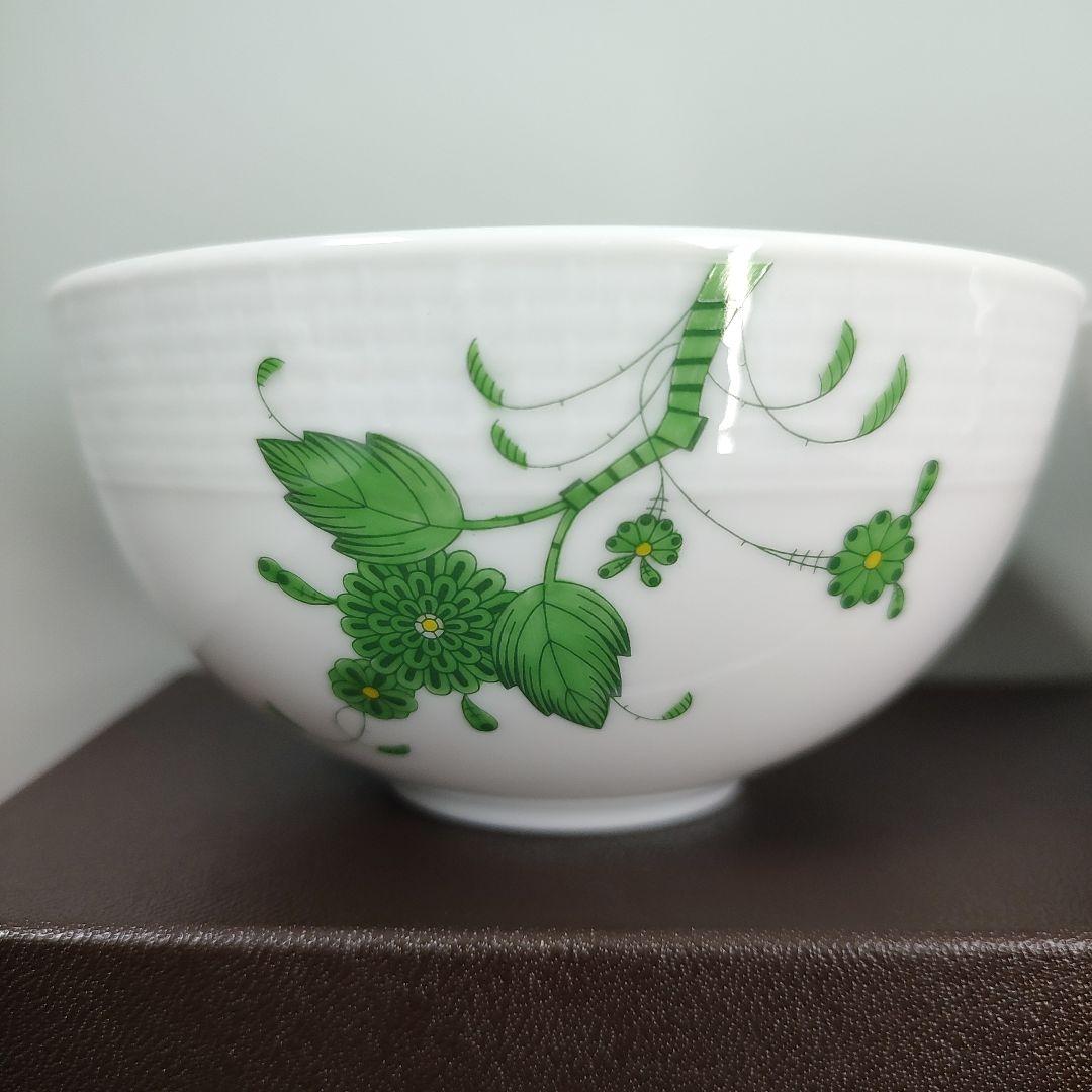 ヘレンド　エスキス　グリーンとフラワー　ボウル　М