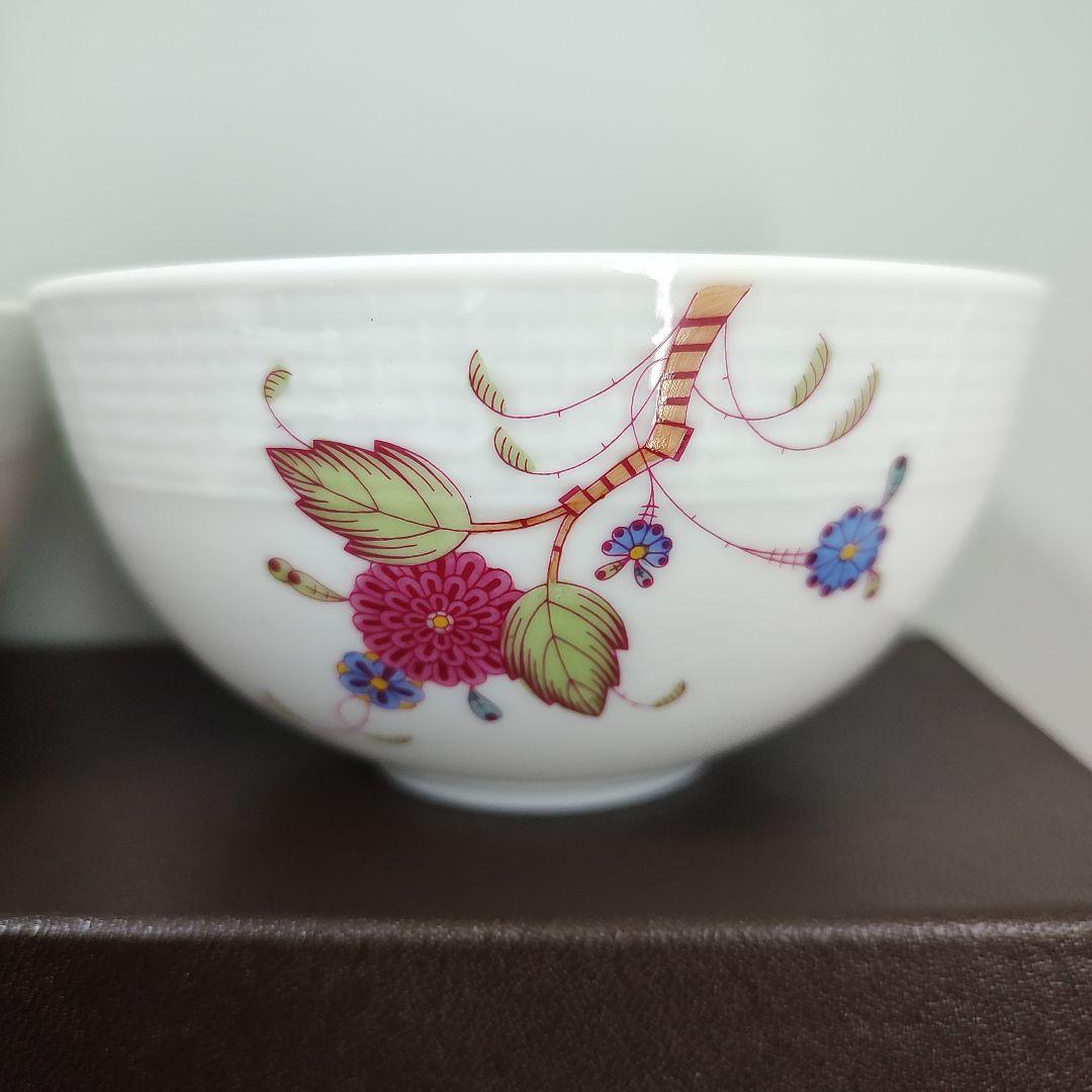 ヘレンド　エスキス　グリーンとフラワー　ボウル　М