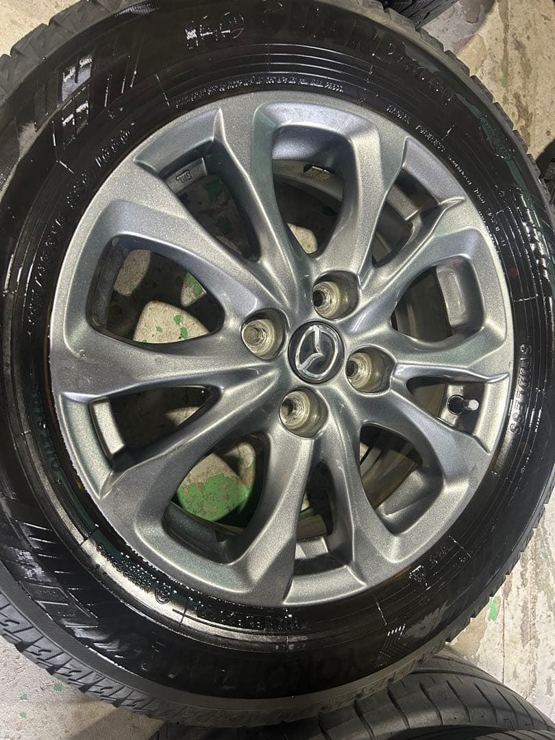 マツダ純正溝有りスタッドレス15インチ ホイールセット