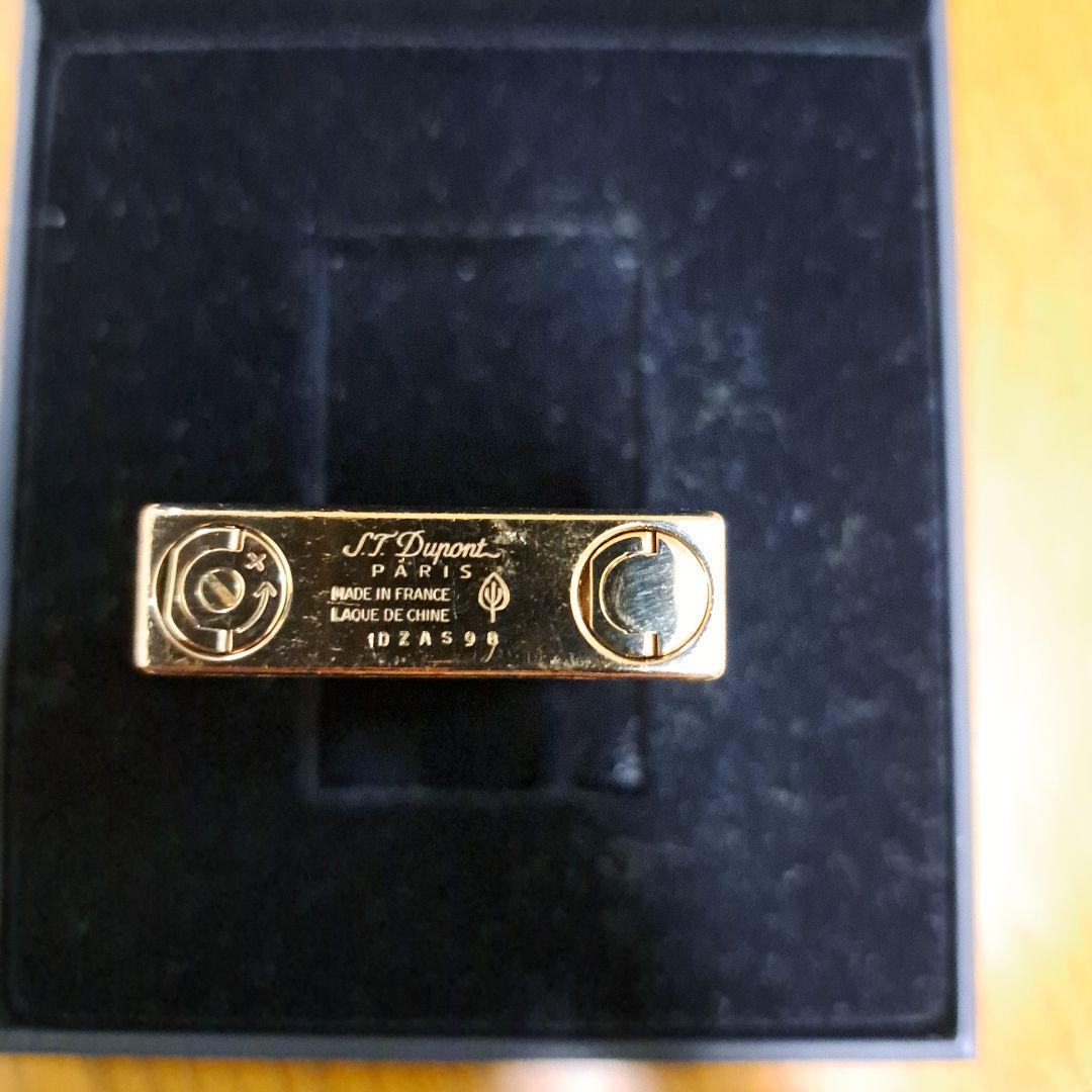 ◇美品デュポンライター、ライン2、純正黒漆、ブラックゴールド◇