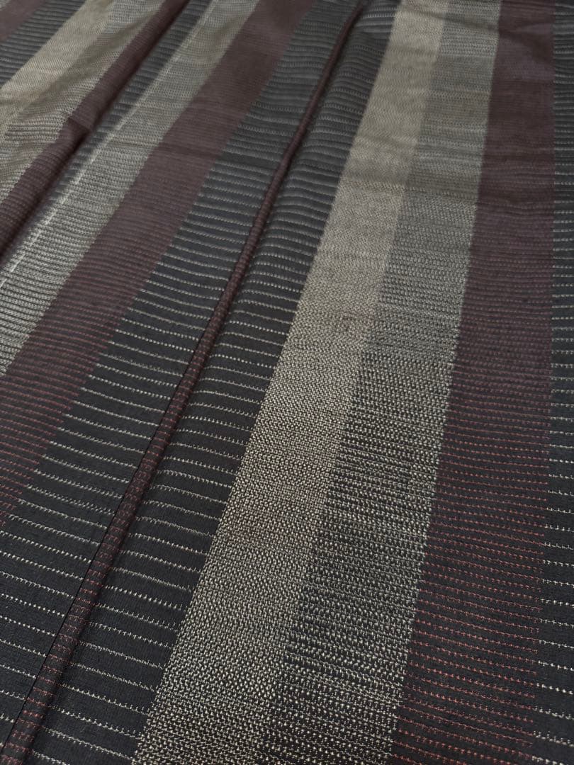 【銘品新品】日本三大紬「信州上田紬」漢方草木染「総絣織」トール寸