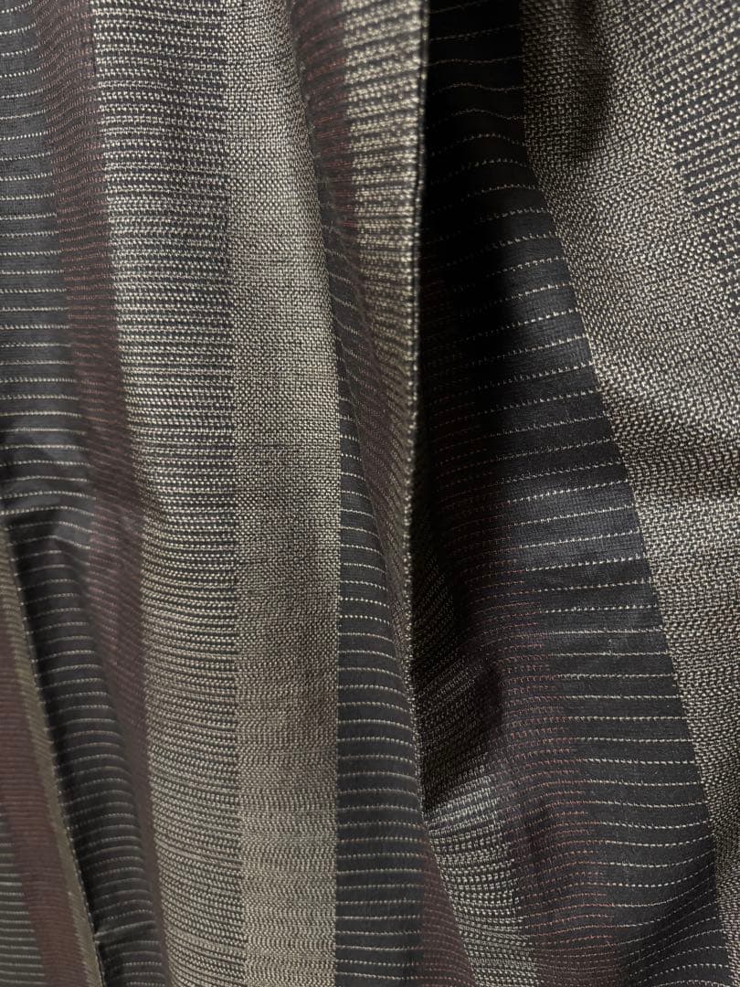 【銘品新品】日本三大紬「信州上田紬」漢方草木染「総絣織」トール寸