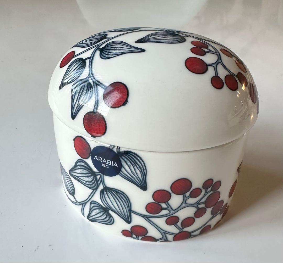 ARABIA アラビア　ルノ　フロストベリー ジャー蓋付0.25L