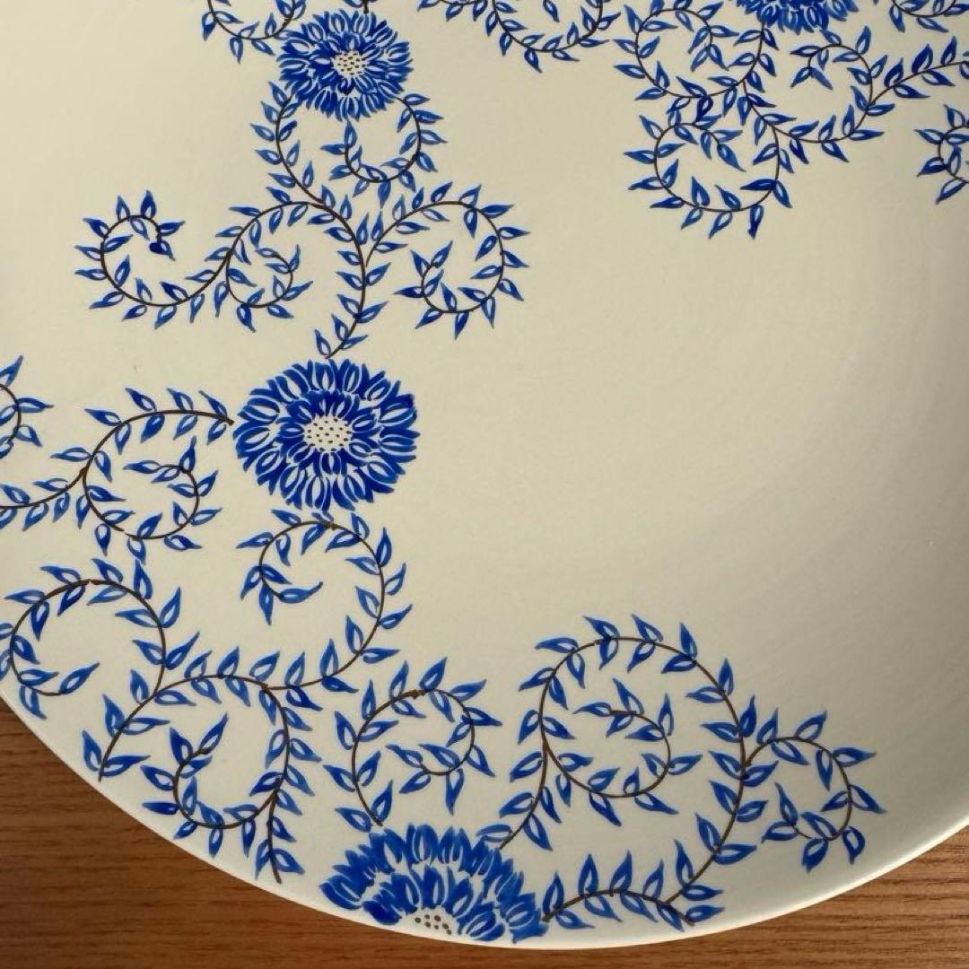 アリタポーセリンラボ：GALLERY フラットプレートL ブルー唐草☆