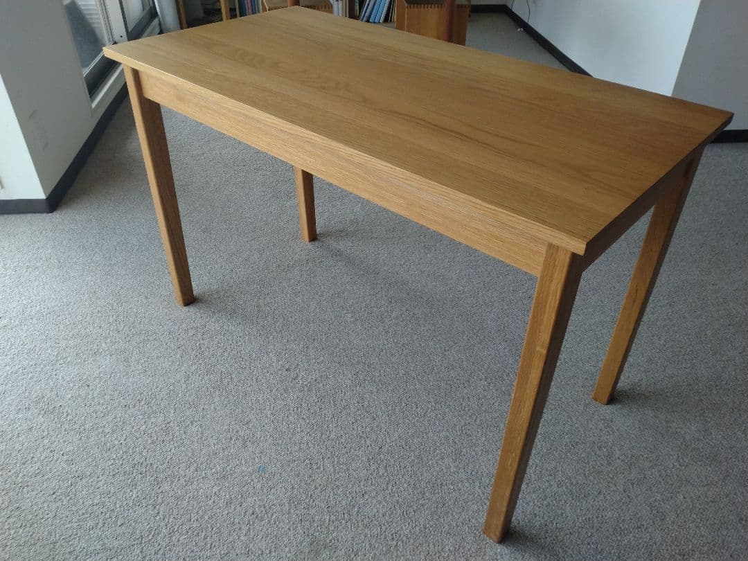 【すだ】MUJI/無印良品 無垢オーク材デスク110cm引出付/学習机
