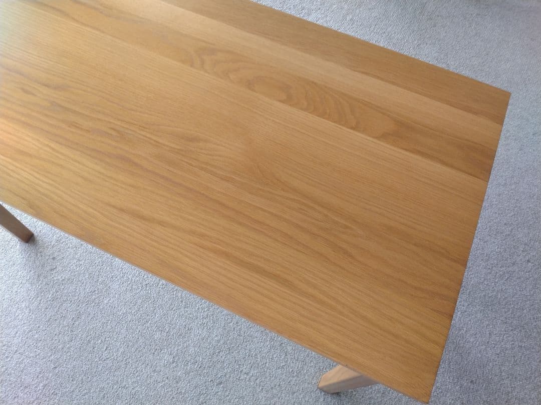 【すだ】MUJI/無印良品 無垢オーク材デスク110cm引出付/学習机