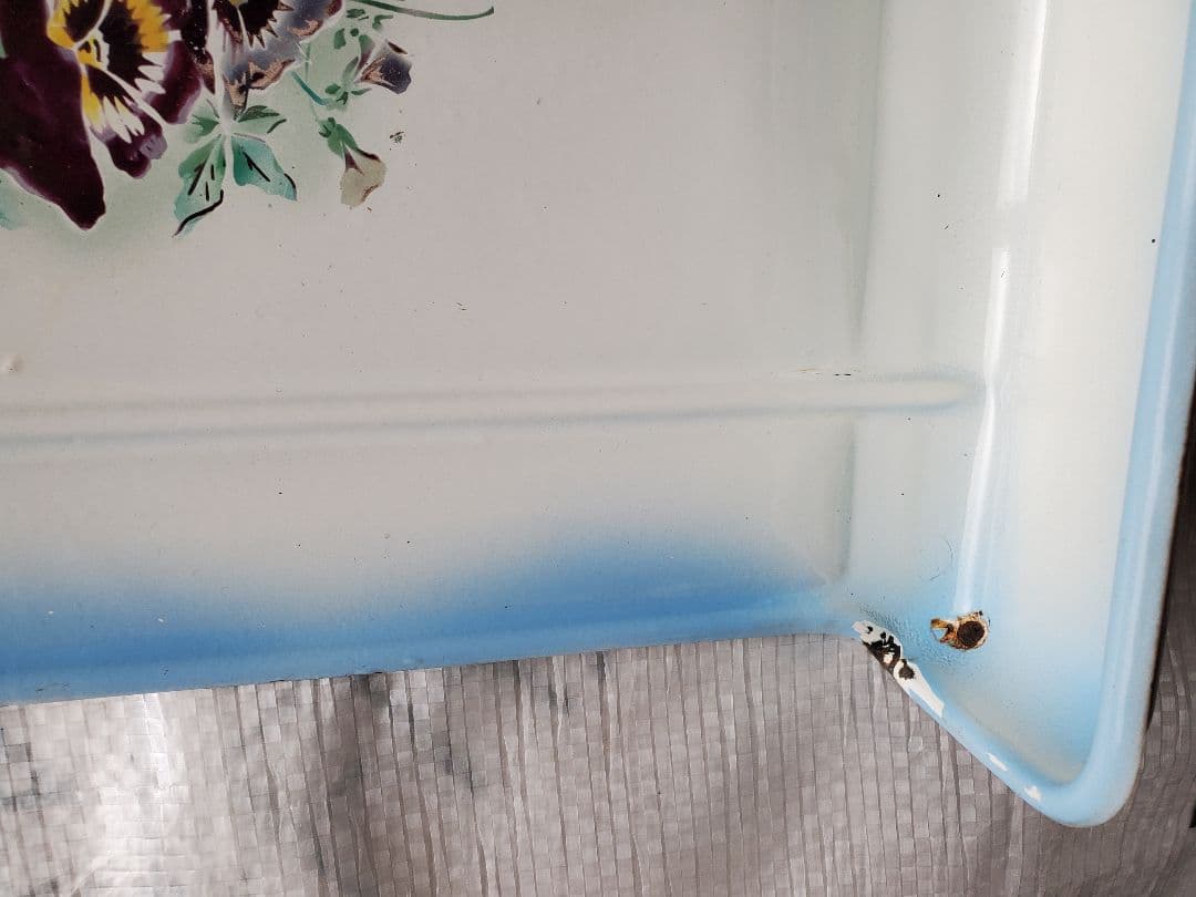 フランス　アンティーク　ホーロー　レードルラック