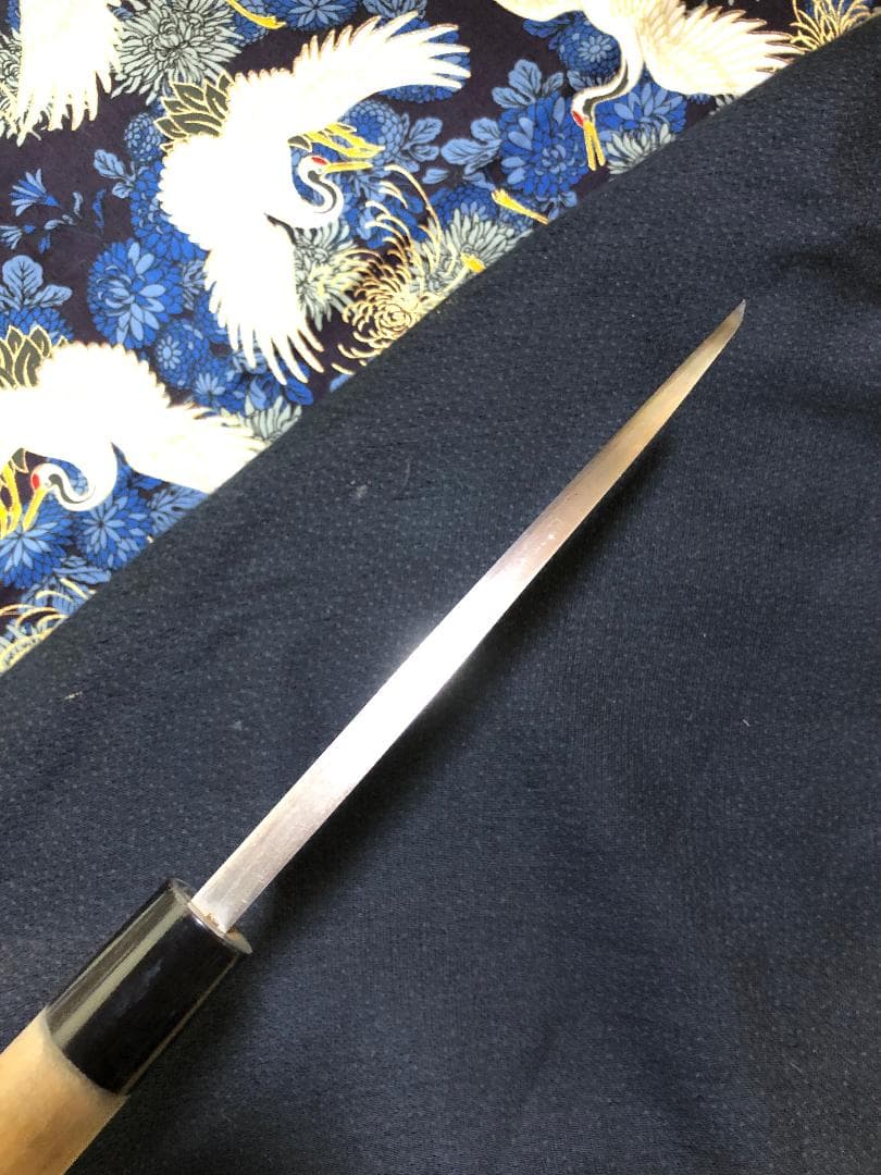 【研ぎ済み】銀紙三号・水牛口　都菊一文字　出刃包丁　和包丁　ナイフ　料理　釣り