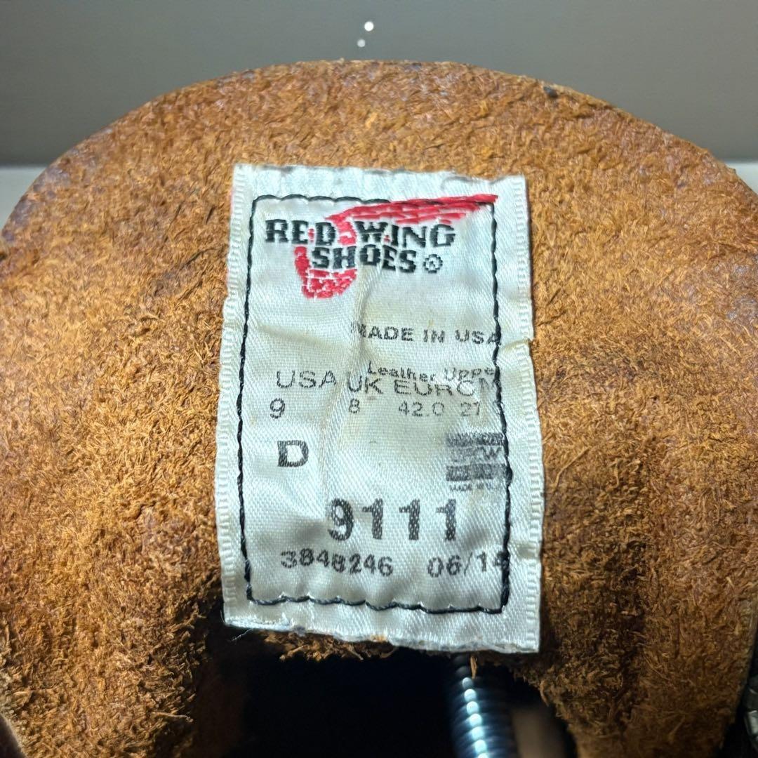 【定番のプレーントゥ】9111レッドウィング　6インチ クラシックラウンドブーツ