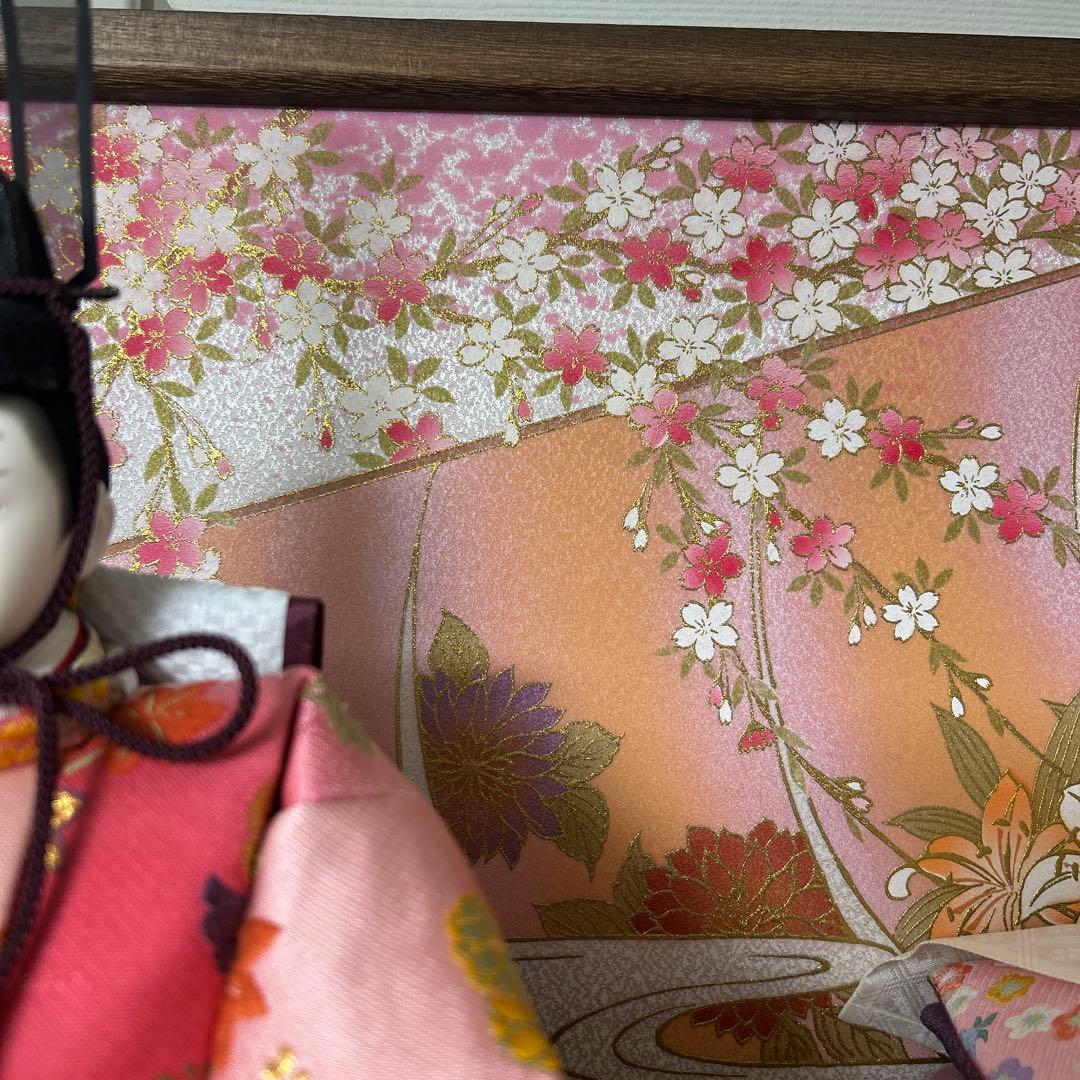 ひな人形 桜背景 中型　雛ごよみ