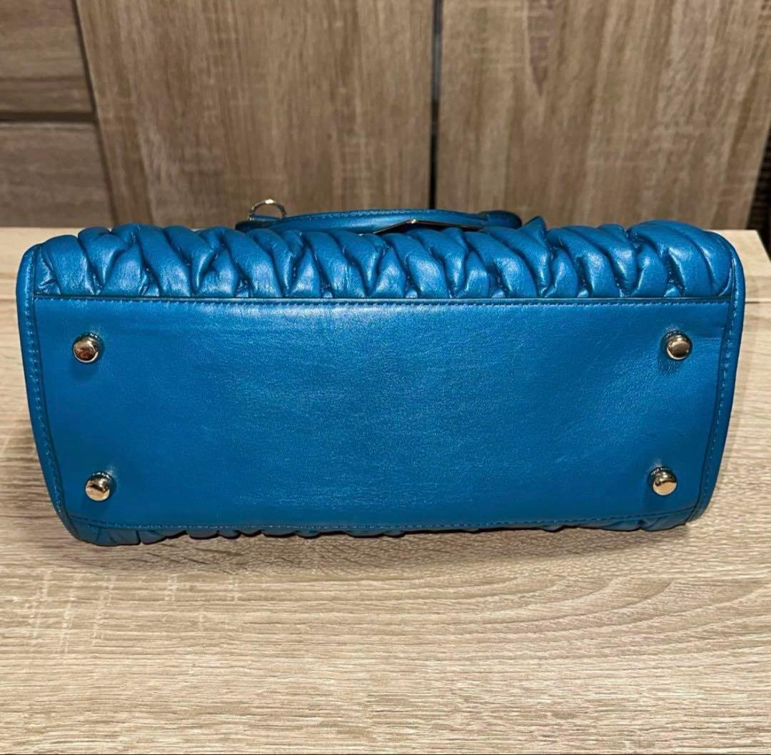 新品 【COACH ブルー グリーン エメラルド バッグ】