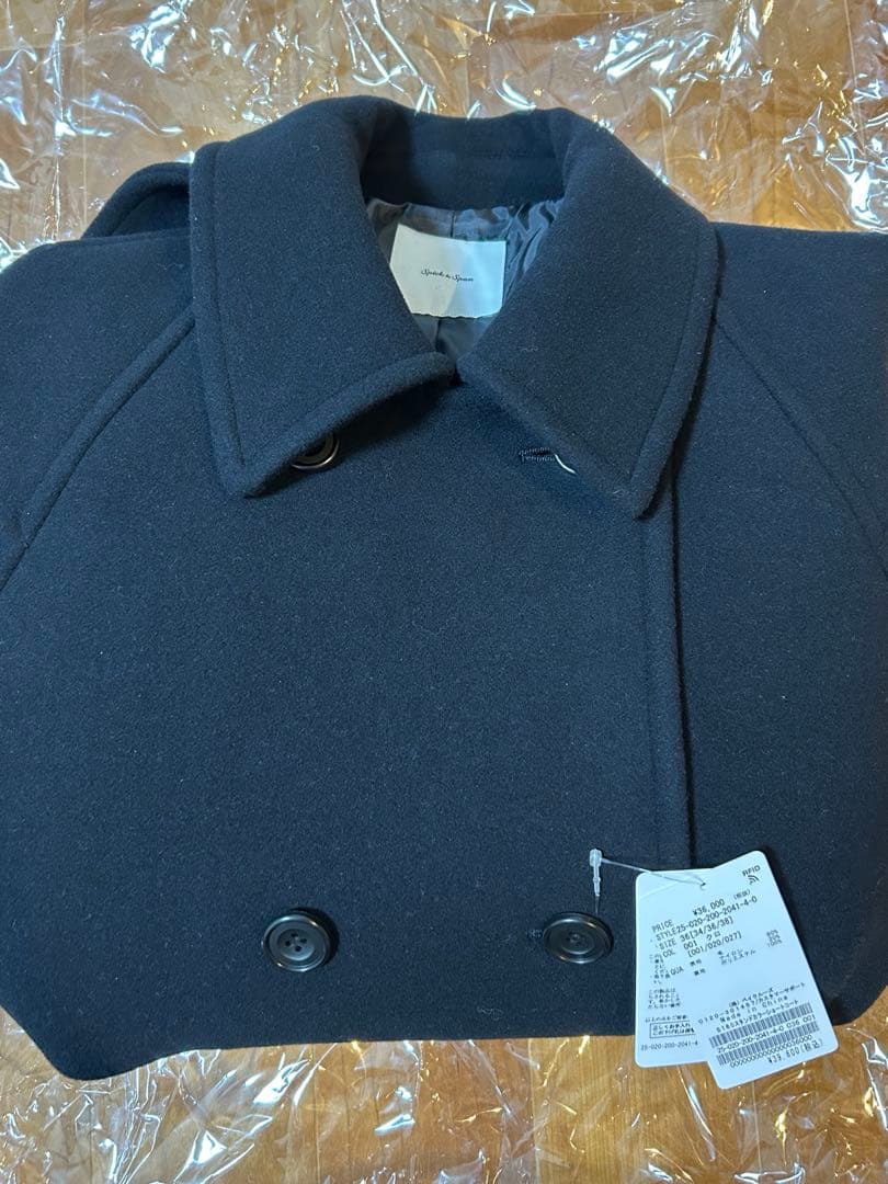 新品　Spick and Span S160スタンドカラーショートコート　36