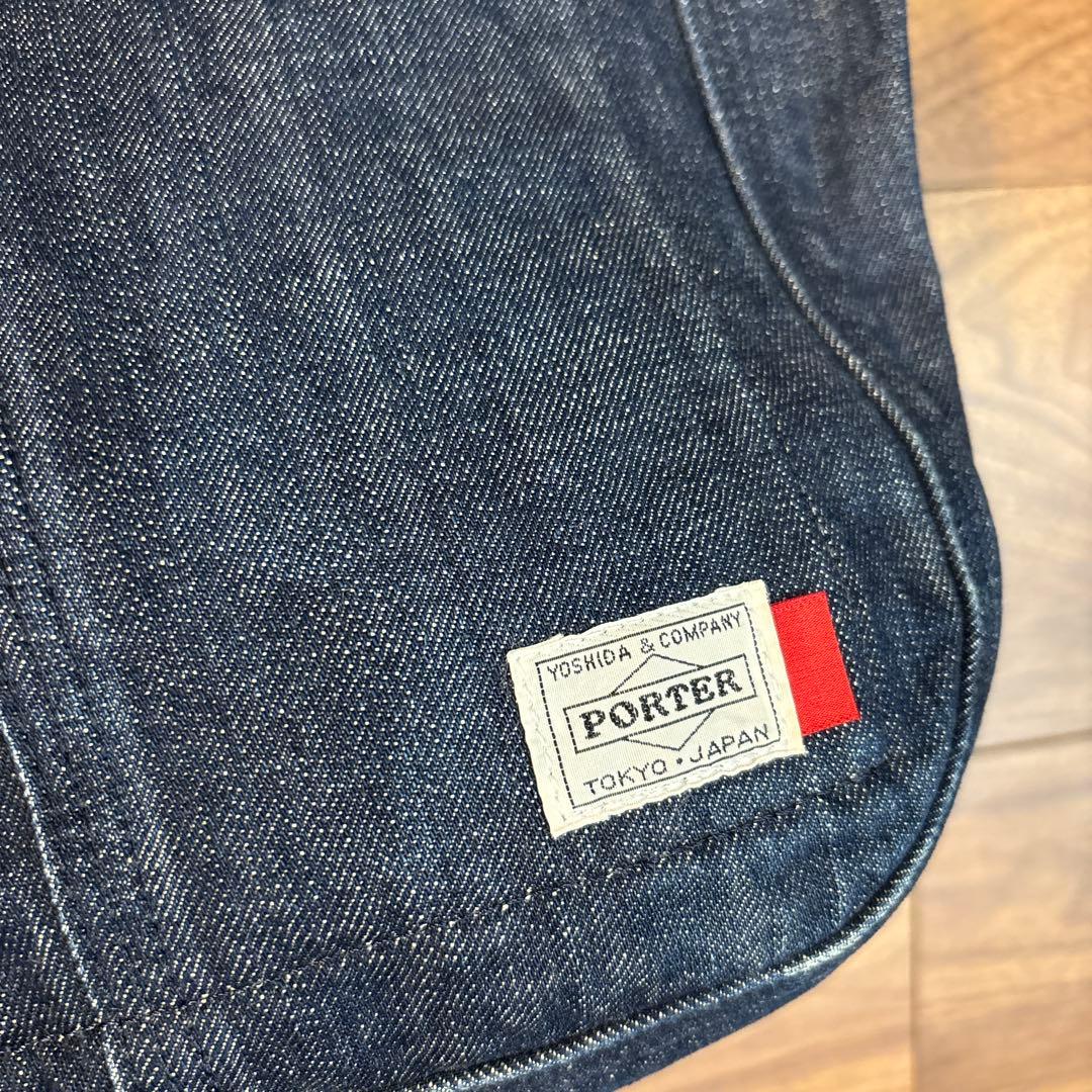 【美品】PORTER ポーター デニムキャンパス ショルダーバッグ リーバイス