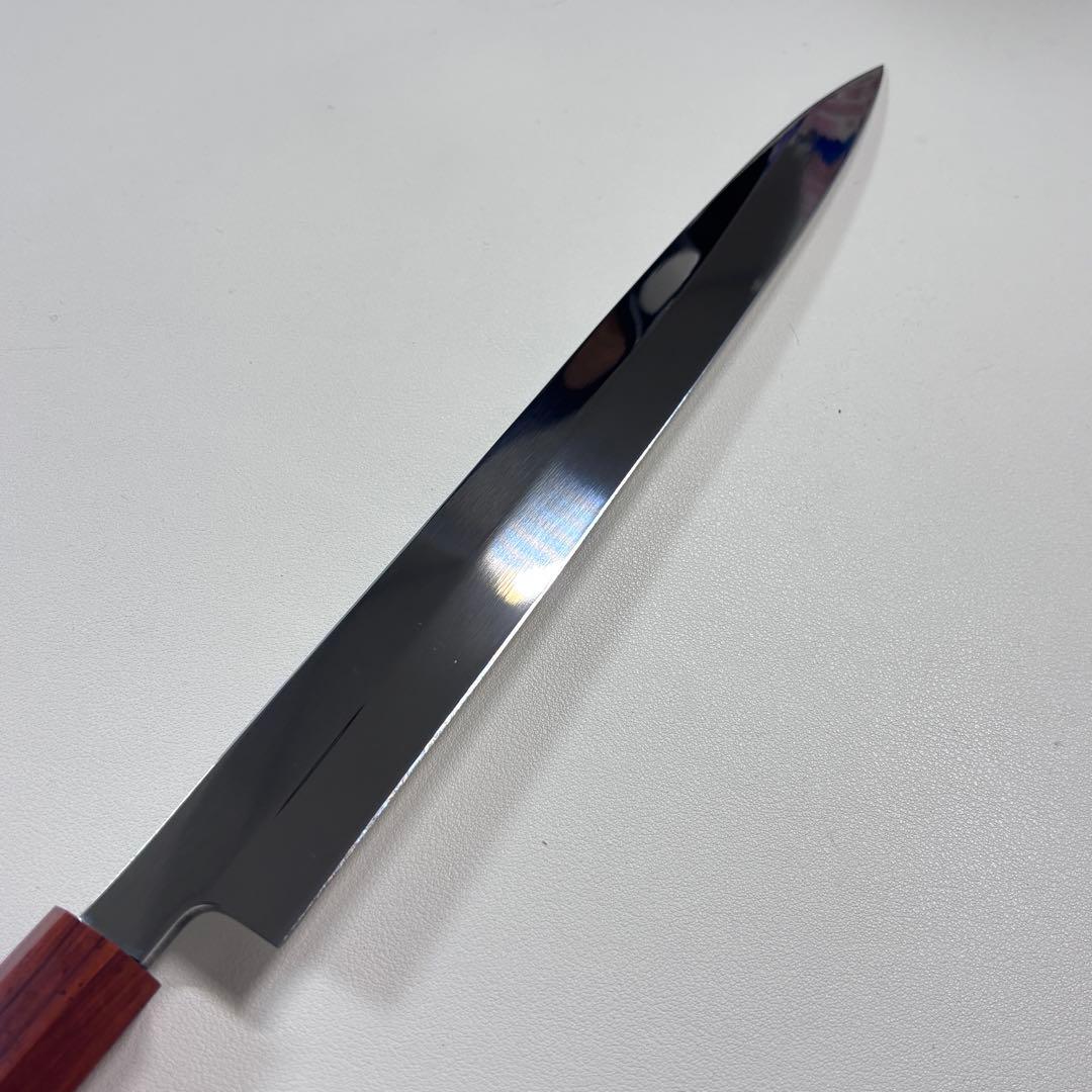 270mm 柳刃包丁 鏡面 黒檀紫檀八角柄 刺身包丁 全鋼、