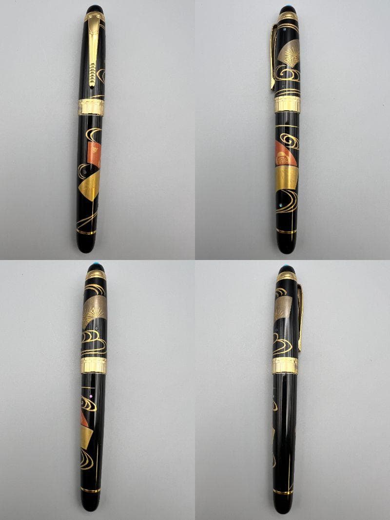万年筆　蒔絵　龍虎　波鳥図　螺鈿装飾　3本セット