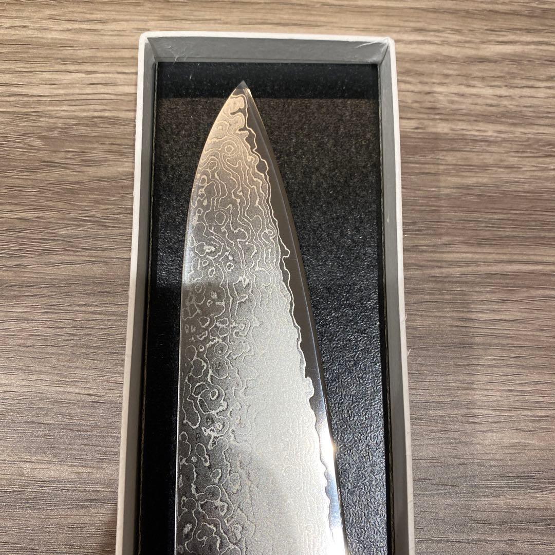 千葉刃物光月作牛刀共柄ダマスカス包丁180ミリ