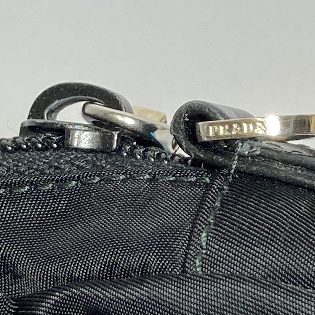 E9206 美品 プラダ PRADA ロゴプレート ウエストポーチ ナイロン