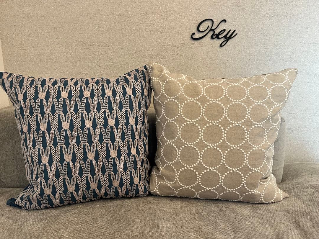 ミナペルホネン　ハンドメイド　クッションカバー★pomppia blue