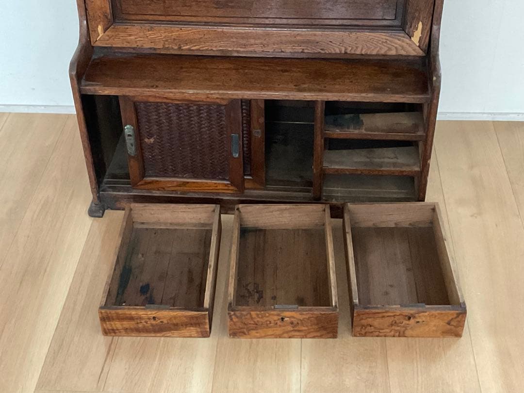 ライティングビューロー　収納　文机　アンティーク家具　ヴィンテージ　古道具