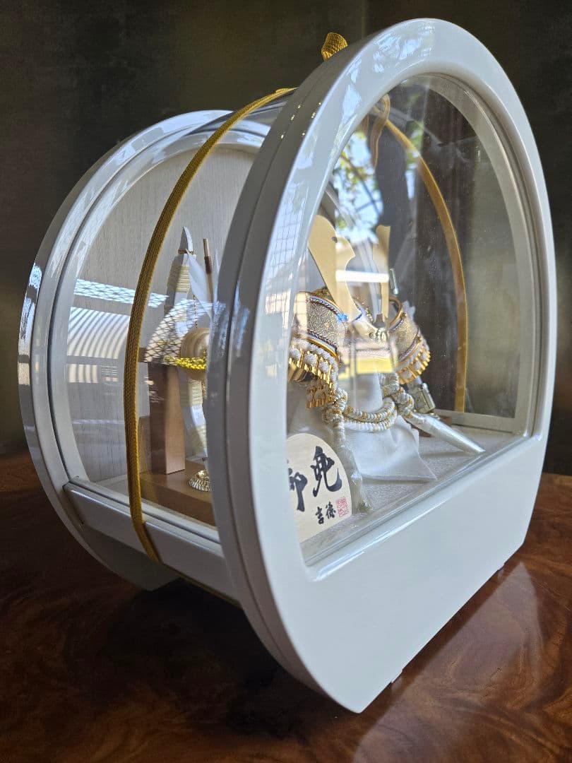 【展示品限り】五月人形　兜　鍬形　ケース飾り　※閉店セール　K40
