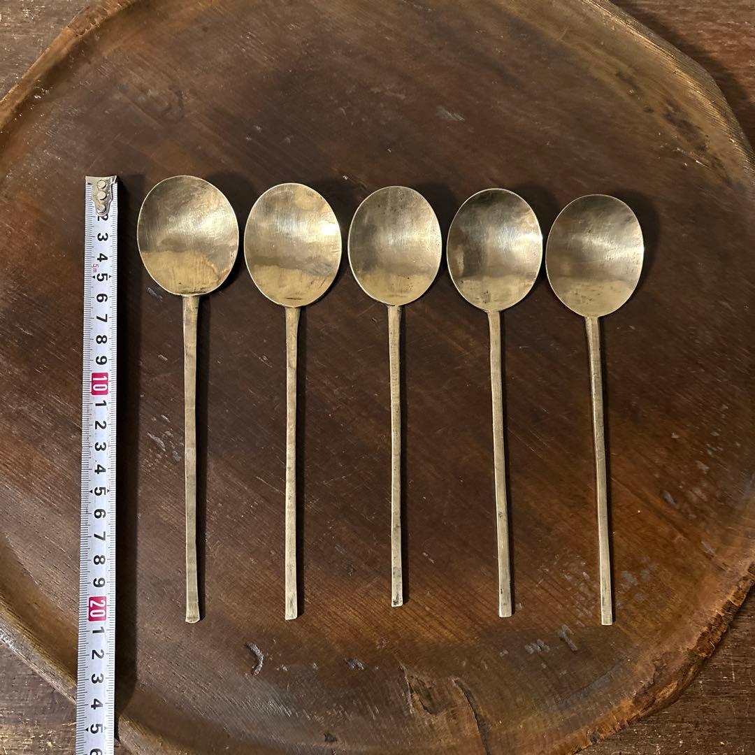 李朝スッカラ5点　(g134)韓国スプーン.アンティーク.ヴィンテージ.古道具