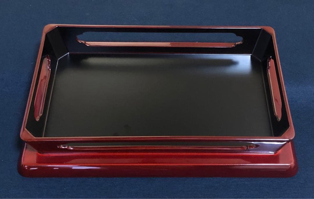 《R》溜塗 屠蘇器 木製漆器 合わせ箱　260120き5