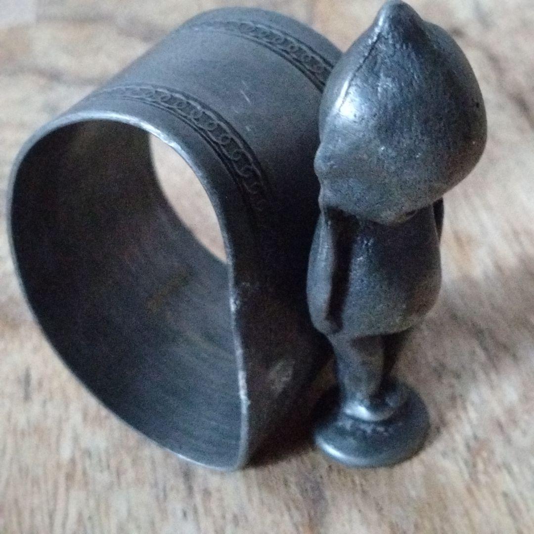 ヨーロピアン　アンティーク ピューター製(?) キューピー ナプキン　ホルダー