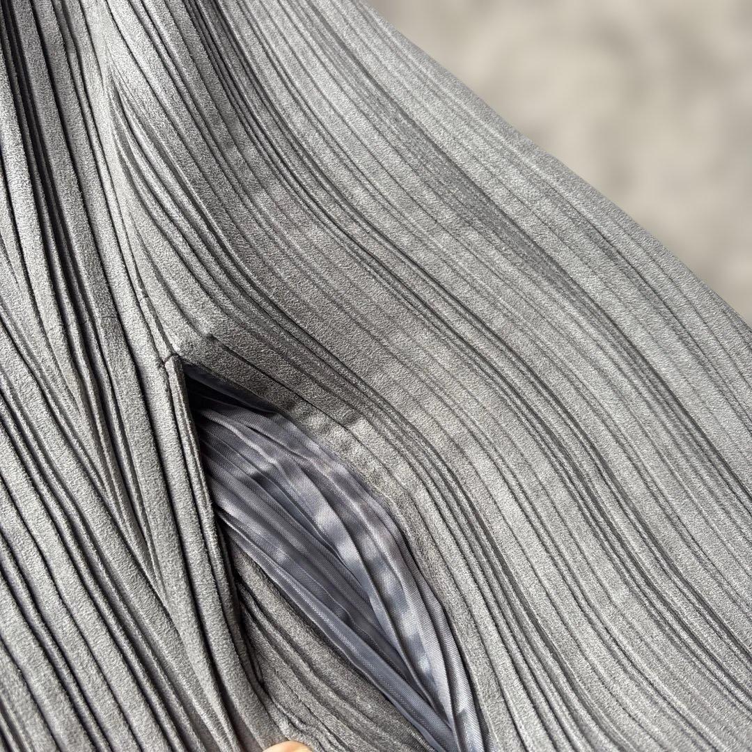 イッセイミヤケ プリーツプリーズ　ロングカーディガン