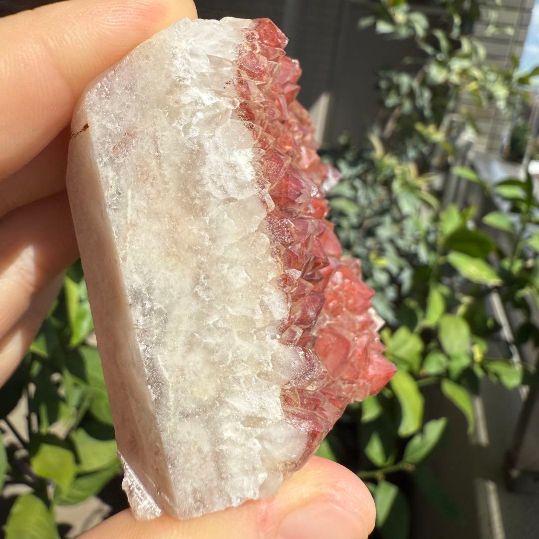 希少❣️ 高品質　ザンビア産　　幻影水晶　レッドファントム　クラスター　赤富士①